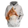 Animal Fox Hooded Men Women Fashion 3D Print Sweatshirt Casual Oversized Pullover Hip Hop Harajuku Couple Streetwear Hoodies