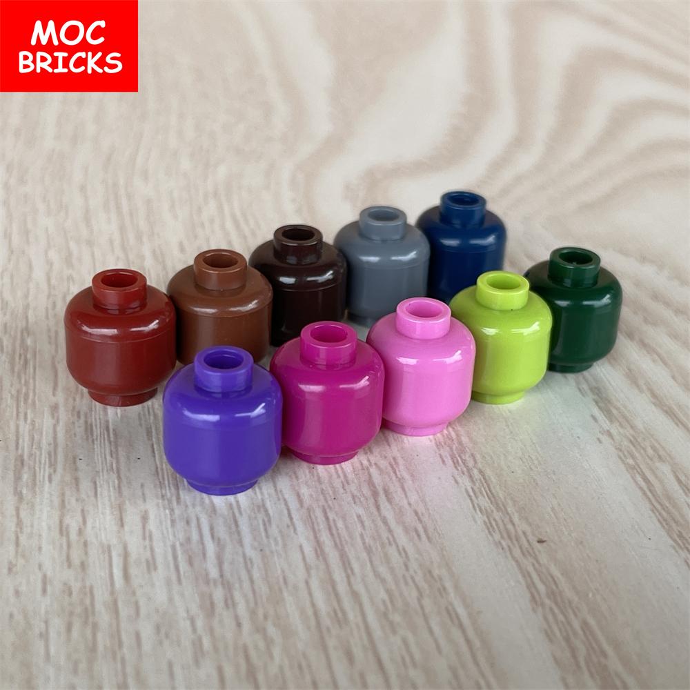 Фигурка MOC Bricks Пустая Голова Лицо Банка Бутылка Аксессуары Собранная Деталь Строительные Блоки Игрушки Для Детей
