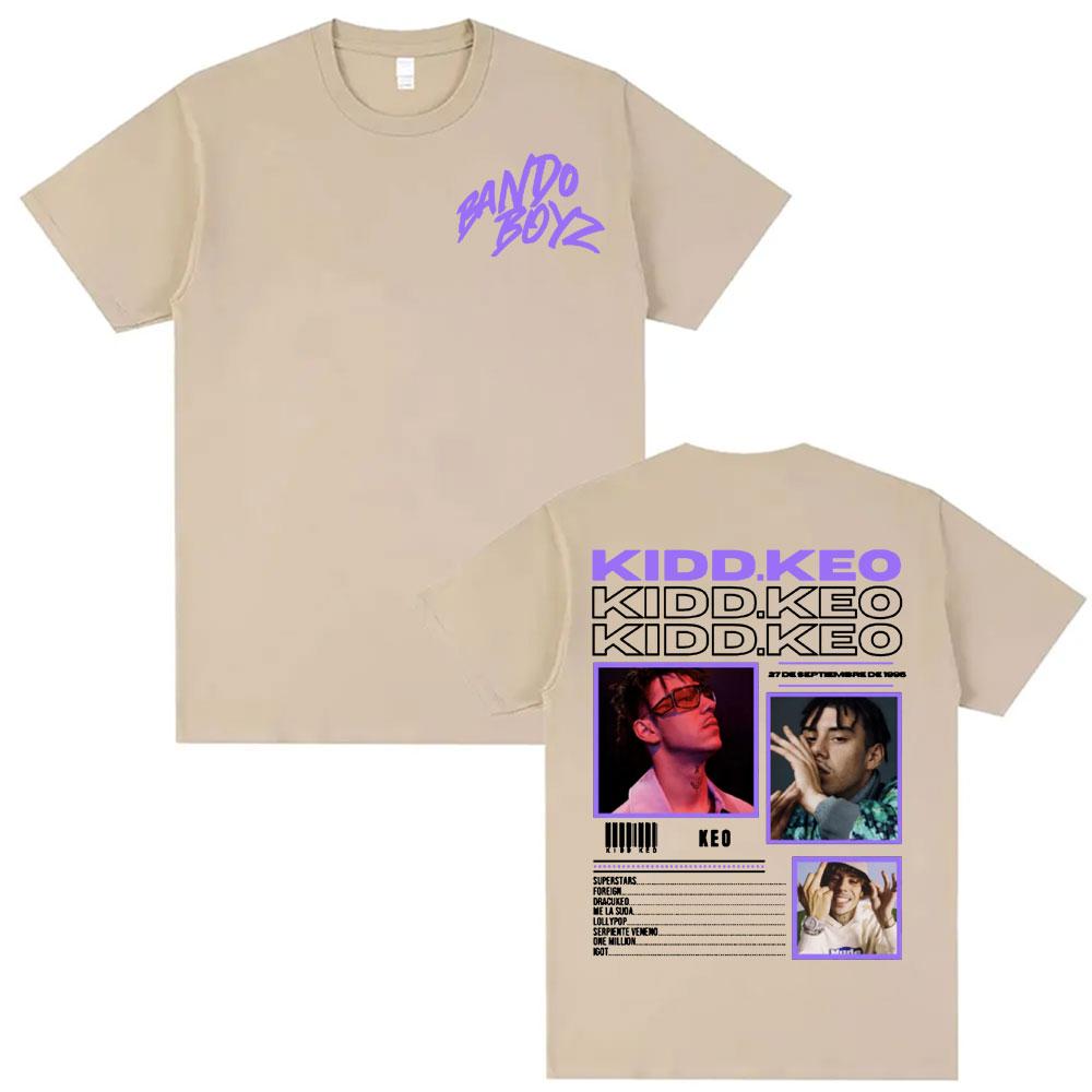 Rapper Kidd Keo Bando Boyz Tour Graphic T Shirts Unisex Women Fashion Hip Hop Streetwear T Shirt ONeck Cotton Short Sleeve Tshirt