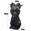 1 шт. Статуя черного кота, таинственная милая фигурка кошки, ведьмы, кошки, ведьмы, украшение для стола, ручная роспись, скульптура для Хэллоуина, 1 шт.