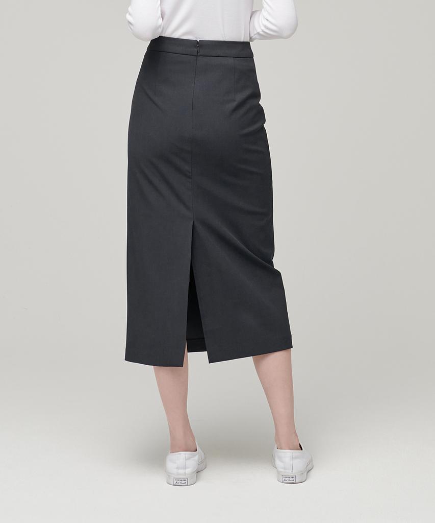 Musinsa Standard Woman Women'S High-Waisted Long Skirt [Gray]