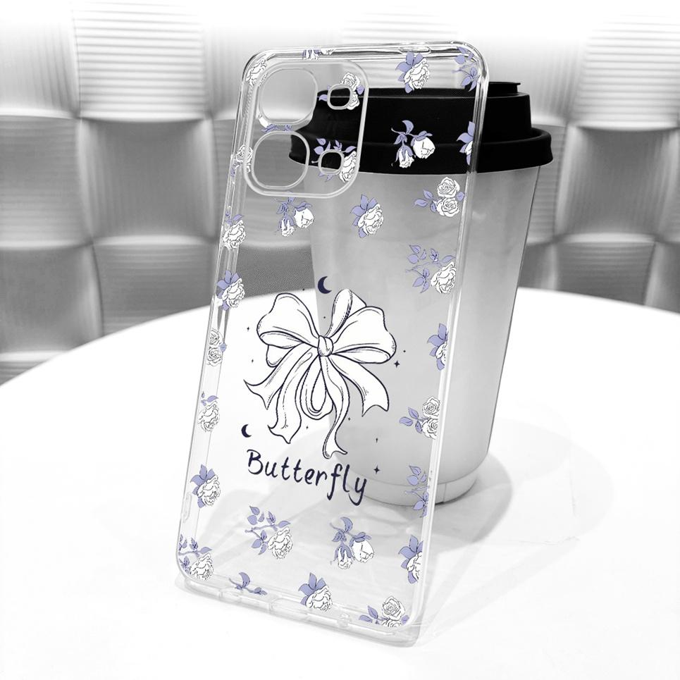 Fashion Flower Butterfly Girly Phone Case For Oppo A6 A6 Pro 4G 5G CPH2781 CPH2781 Oppo F31 Pro Casing Soft Silicone Clear Cover