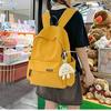 Ins Simple and Versatile Solid Color Junior High School Students Lightweight Casual Backpack