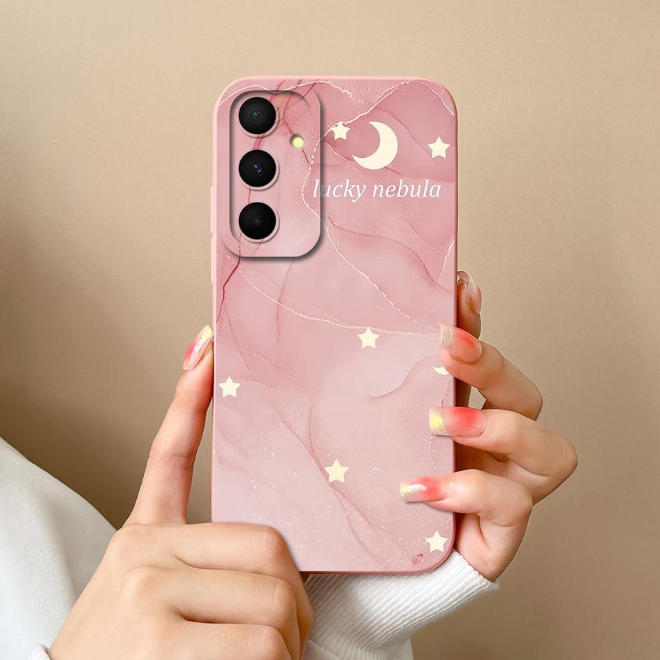 Чехол для Samsung Galaxy A55 S22 S23 M34 A05 A15 C55 F15 S24, чехол для телефона с милым кроликом и мультяшным узором, жидкий силиконовый противоударный бампер для Samsung