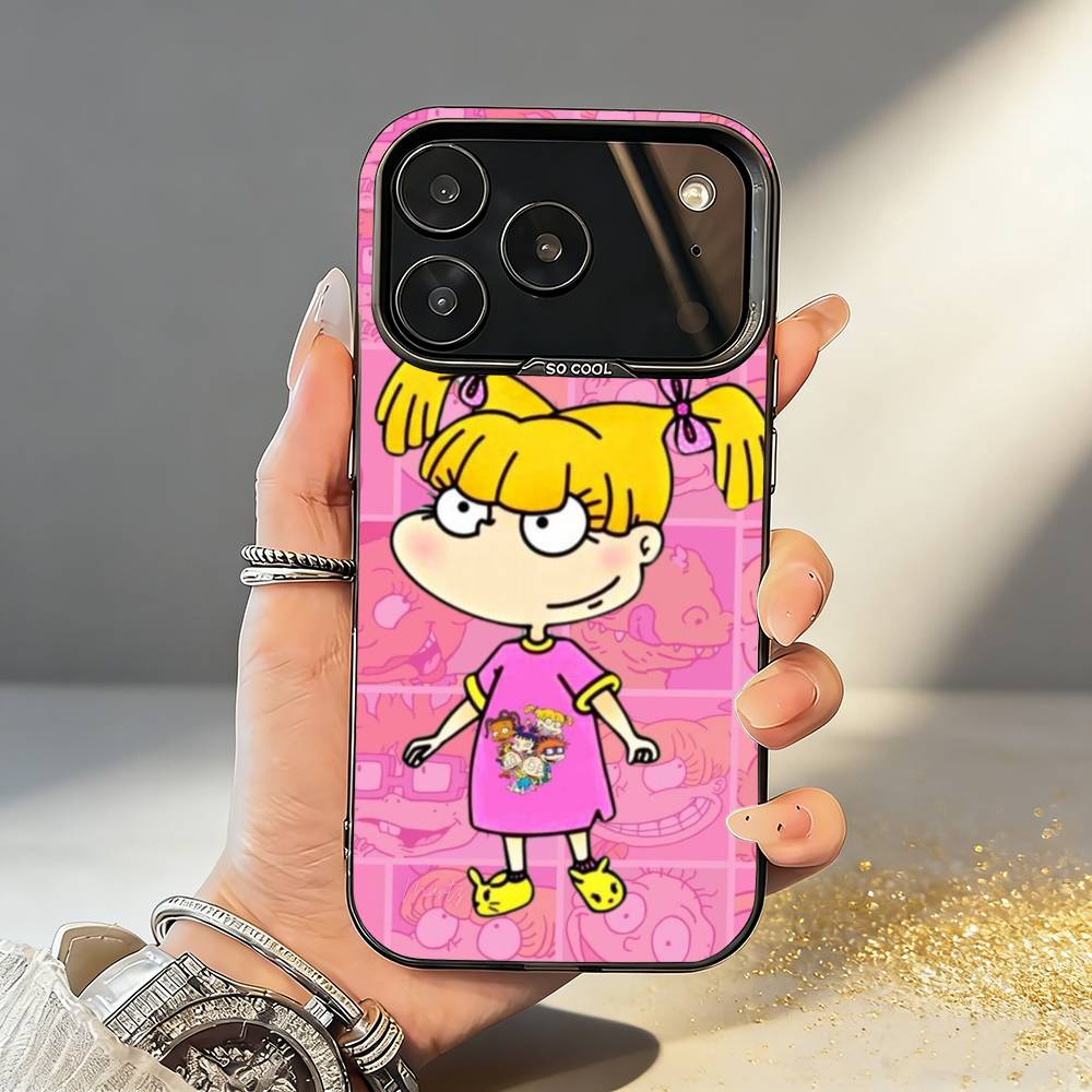 T-The S-Spoiled Princess R-Rugrat Phone Case For iPhone17,16,15,14,13,12,11,Pro,MAX Gray Matte Silicone Black Cover