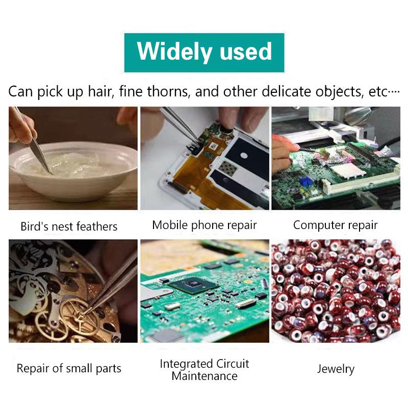 2 шт. Промышленные пинцеты Электроника Антистатические Изогнутые Прямые наконечники Прецизионные Нержавеющие Наборы ручных инструментов для DIY Пинцеты Ремонт телефона