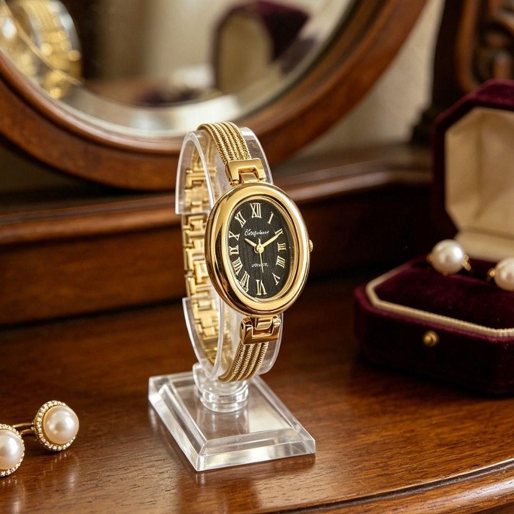 Gold Tassel Chains Watch Fashion Accessory Oval Quartz Watch Quartz Wristwatch Casual Occasion