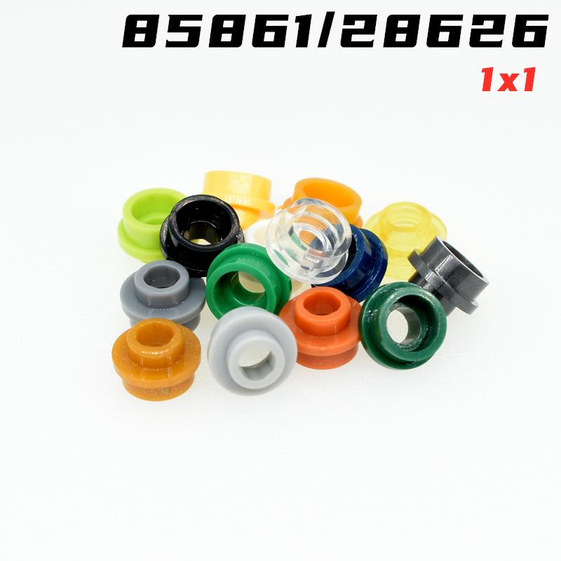 Свинья Радуга MOC 85861 28626 29387 Пластина Круглая 1x1 с Открытым Штырьком Деталь Кирпичика Совместимый Строительный Блок Частица DIY Сборка Игрушка
