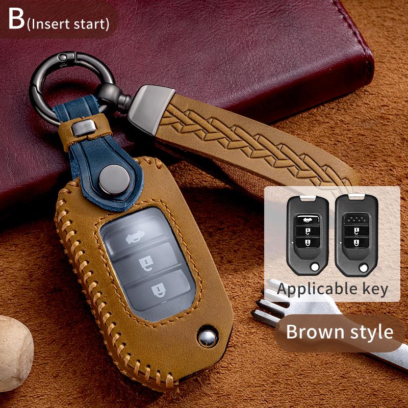 Чехол для автомобильного ключа для Honda, чехол для автомобильного ключа с брелком, подходит для Honda, подходит для Civic, для HR-V CRV Odyssey Accord Original