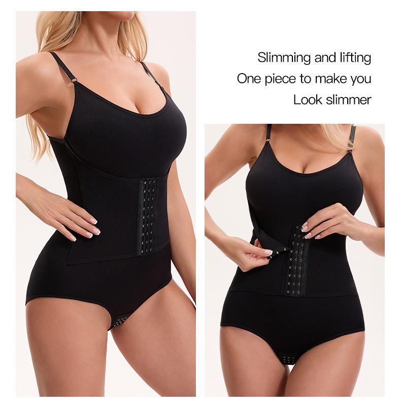 Боди с бретелями для коррекции фигуры с подкладками для груди - Поддержка груди, Контроль живота, Подтяжка бедер, Двубортное, Треугольная ластовица с открытым промежностью.