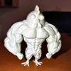 Мускулистая статуэтка курицы 3D настольное украшение курица мускулистый петух курица фигурка для дома фермерского дома