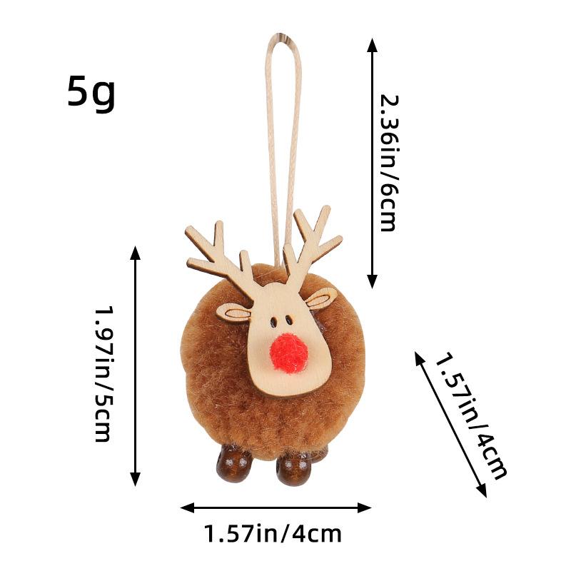 2024 New Christmas Deer Hair Ball Pendant, New Elk Felt Pendant, Holiday Christmas Tree Decoration