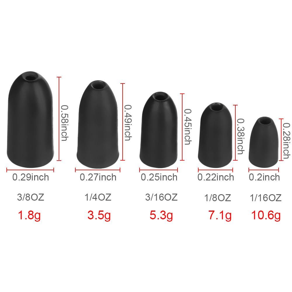 5Pcs High Quality Line Sinkers Weights Sinker Brass Hook Connector Tungsten Fishing Lead Fall