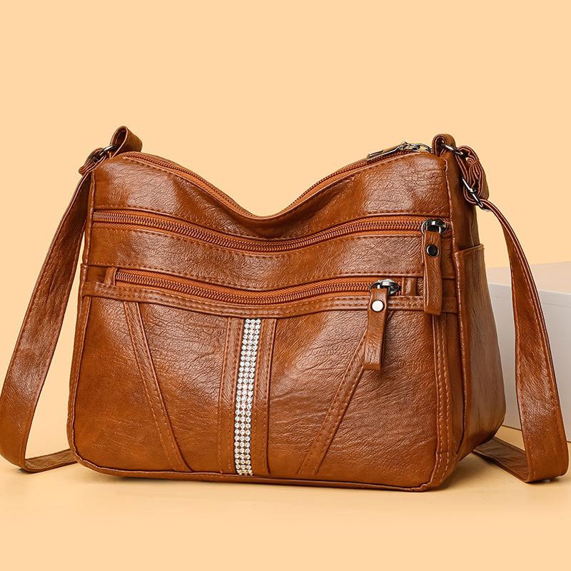 Женская сумка Мягкая сумка из искусственной кожи на одно плечо Crossbody Маленькая квадратная сумка