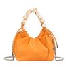 Trendy Korean Style Casual Sling Bag For Women Featuring Chic Chain Straps And Soft Pu Material