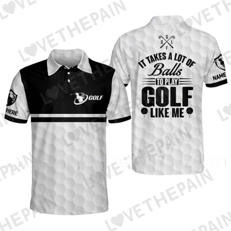 Men's Golf Wear Printed Casual Fashionable POLO Shirt Short-sleeved T-shirt Quick-drying Breathable Horse