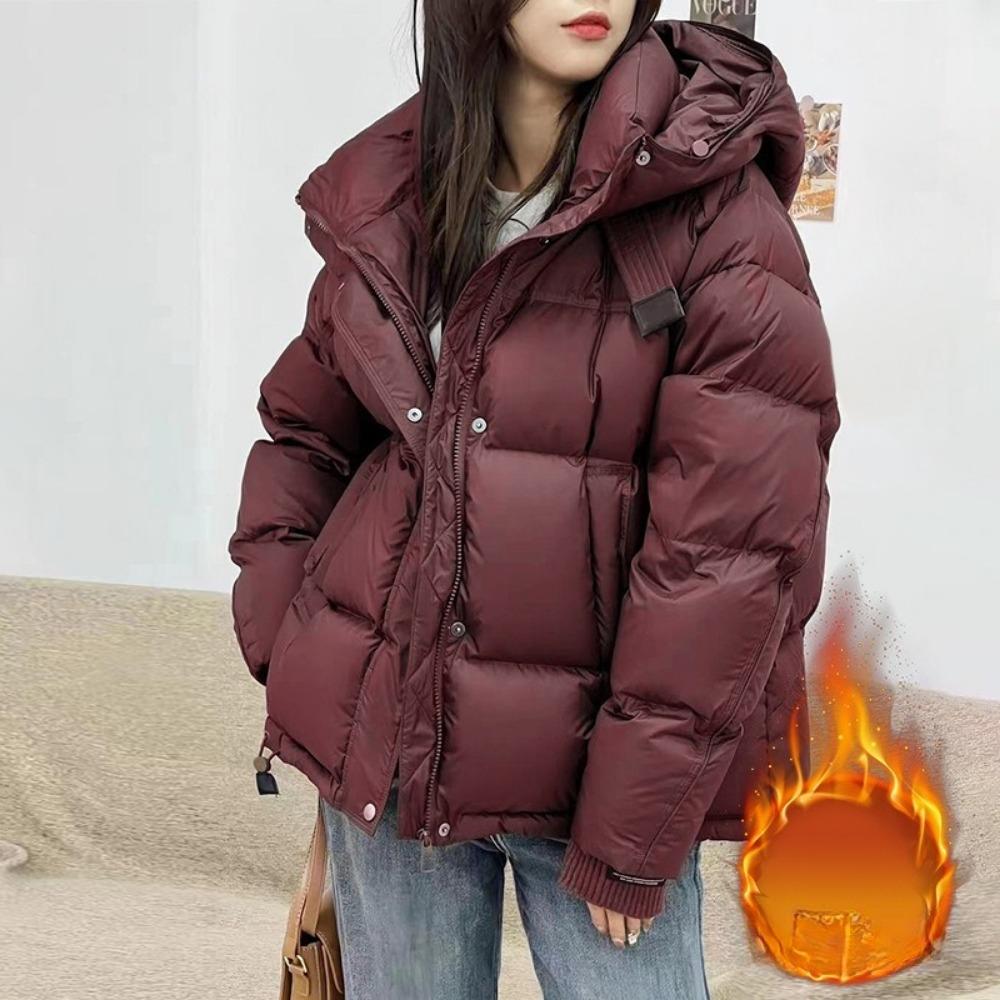 New Small Hooded Bread Clothes Popular Thickened Short Padded Jacket Women