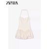 Zaprha 2025 Новое поступление Милый милый ламинированный декор в полоску Комбинезон-платье на халтере 3152815
