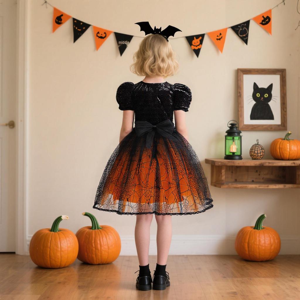 Детский маскарадный костюм ведьмы-вампира на Хэллоуин для косплея принцессы на вечеринку