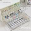 Korean-Style Six-Grid Transparent Desktop Storage Box for Jewelry and Dorm Rooms