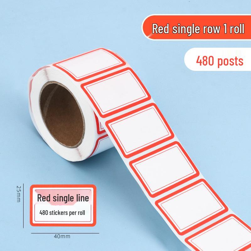 Self-Adhesive Handwritten Label Paper - 1000 Stickers for Office, Name Tags, Price Tags, and Memos