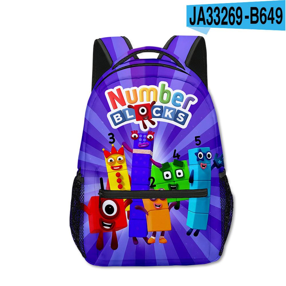 Цифровые Строительные Блоки Numberblocks Начальная и Средняя Школа Школьные Сумки Детские Рюкзаки Цифровые Рюкзаки с Полным Принтом