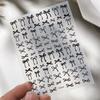 1 лист тисненых наклеек-декалей для ногтей с бантом Y2K, красочные ленты, галстук-бабочка, самоклеящиеся слайдеры, фольга для маникюра, украшение для нейл-арта
