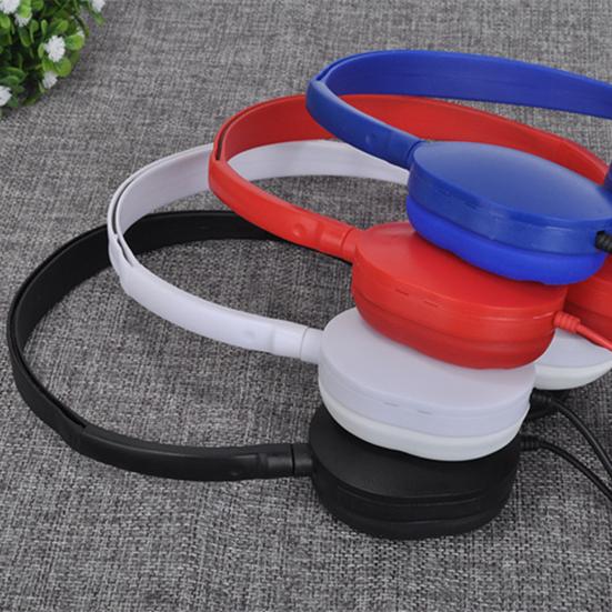 3.5mm Wired Retractable Portable Heavy Bass Headphone for Gaming/Online Courses