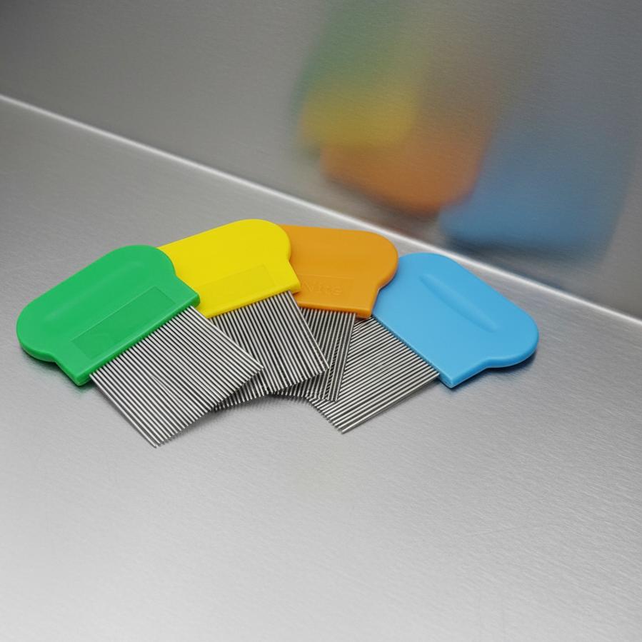 Reasonable Price Comfortable Hair Protection Lice Comb for Home Physical Removal Lice Nits Stainless Steel Teeth Plastic Handle