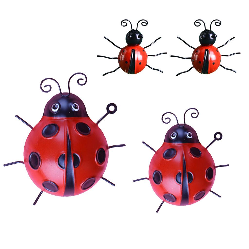 Decor Metal Insect Garden Iron Wall Decor Crafts Pendant Ornament Set Of 4