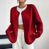 Women's Open Front Sleeve Cardigan Coat Soft Fleece Jacket Long Fuzzy Sherpa Jackets Fall Casual