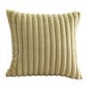 Throw Pillowcase Soft Plush Striped Pure Color Square Shape Bedroom Living Room Sofa Decoration Pillowcase Pillow Cover