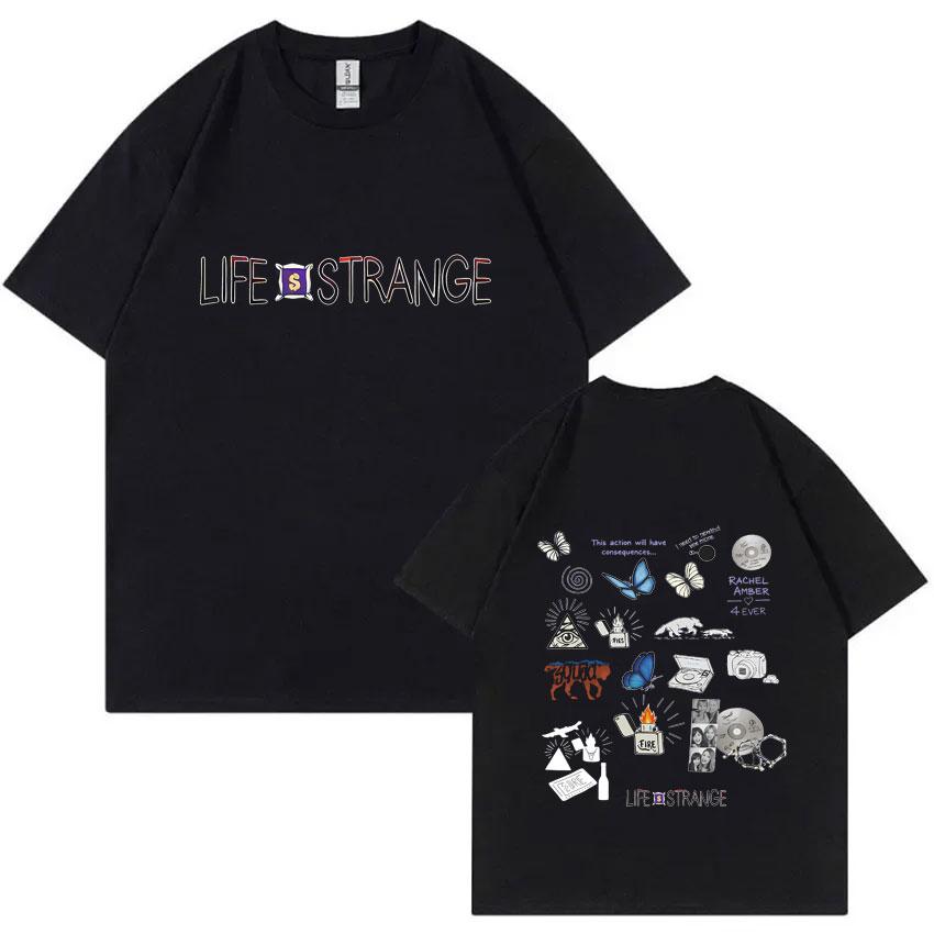 Горячая Игра Life Is Strange Логотип Принт Футболка Унисекс Женская Повседневная Оверсайз С Круглым Вырезом Футболки Мужская Мода Винтажная Футболка Уличная Одежда