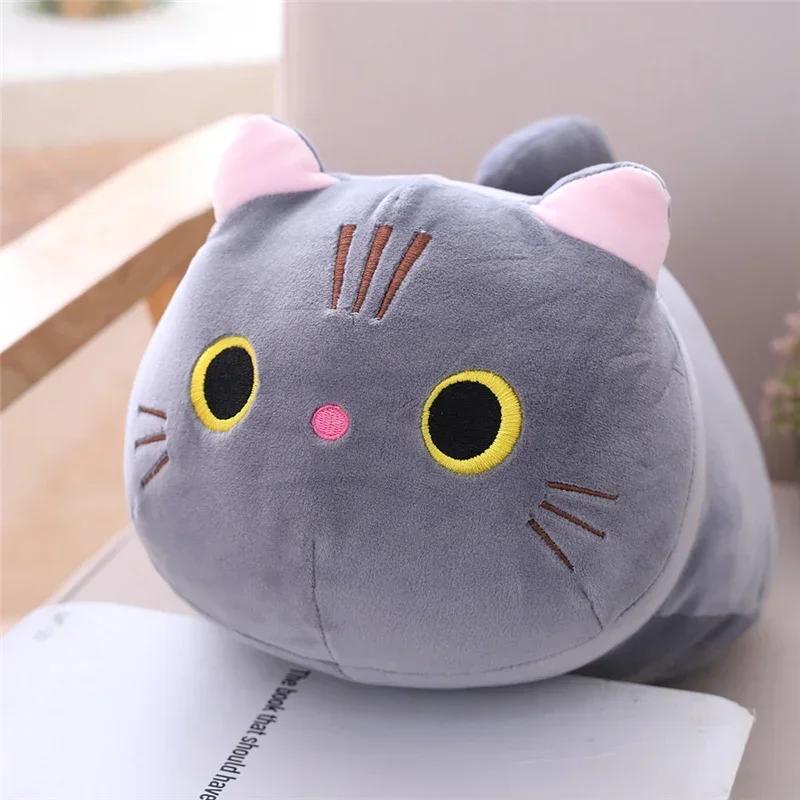 25 см милые мультяшные куклы-кошки, мягкие игрушки-подушки для животных, котят, белые и черные кошки, подарок для мальчиков и девочек