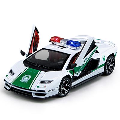 Lamborghini Countach LPI800 литая модель автомобиля 1/24 из сплава миниатюрный суперкар полиции Дубая коллекционный подарок для мальчиков металлический автомобиль рождественские игрушки