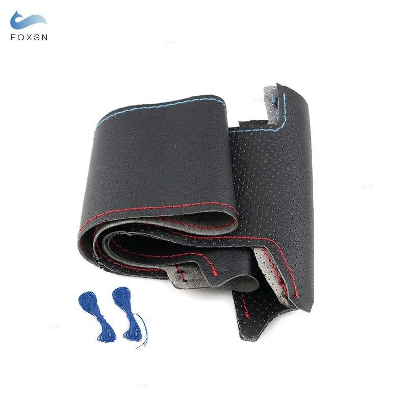 Braid Steering Wheel For Mini Hatchback Clubman Clubvan Convertible Coupe Roadster 3-Spoke Car Steering Wheel Leather Cover Trim