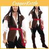 Classic Adult Caribbean Pirate Man Costume Perfect For Halloween Cosplay