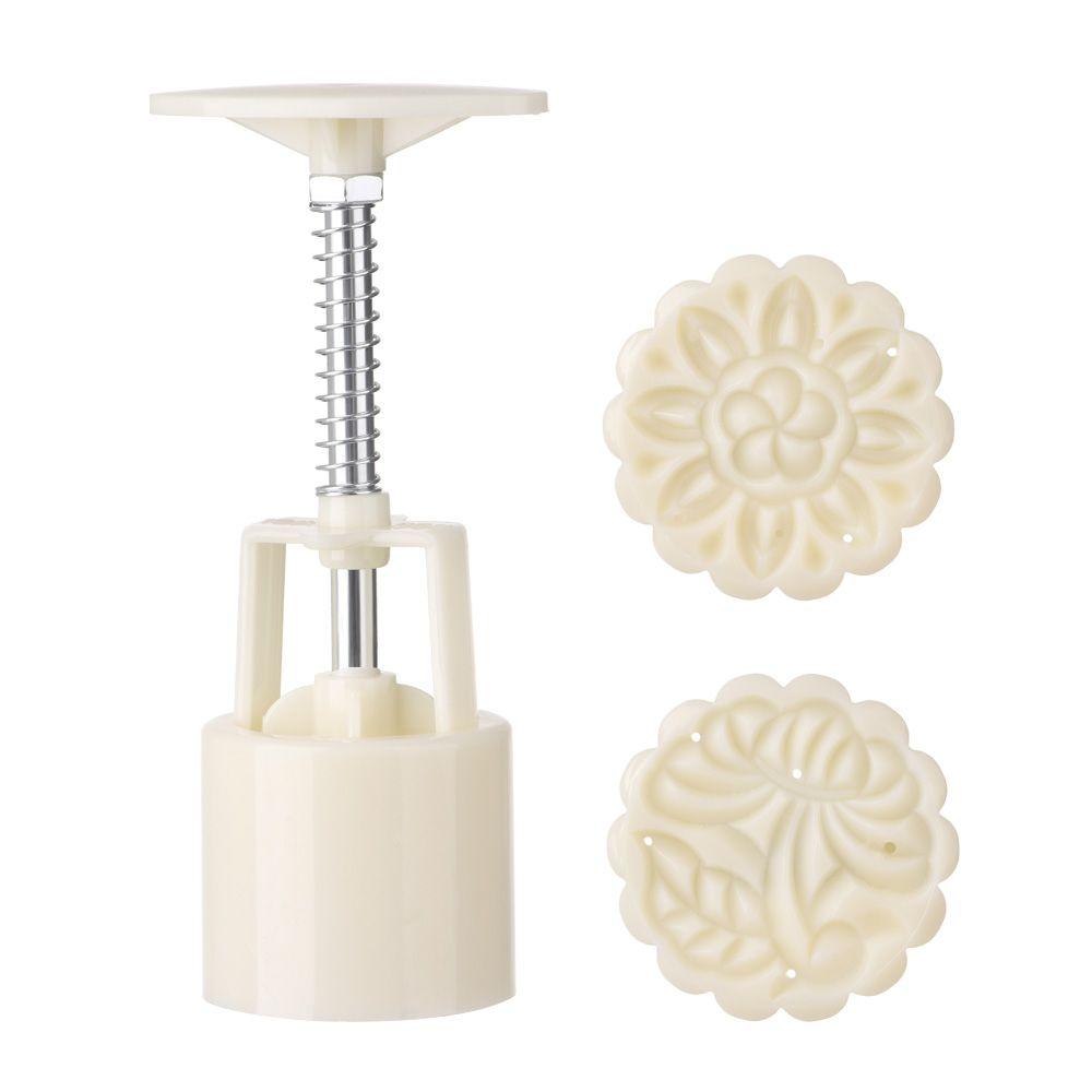 Pressure Fondant Moon Cake Tool DIY Mooncake Mold Set Flower Mooncake Mold 50g Mid Autumn Festival