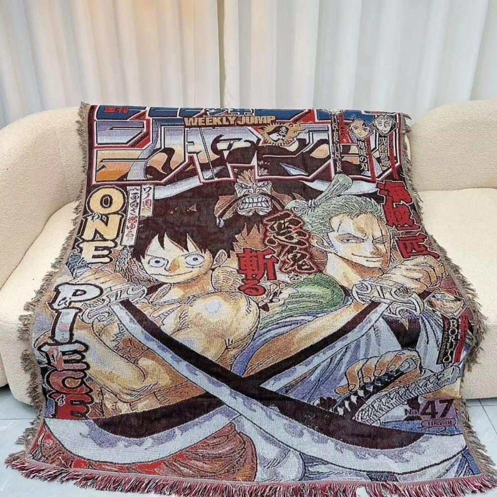 Аниме Dragon Ball One Piece Хлопковая Нить Текстильное Одеяло Повседневное Одеяло Одеяло для Изголовья Кровати Декорация Чехол для Дивана Декоративный Ковер