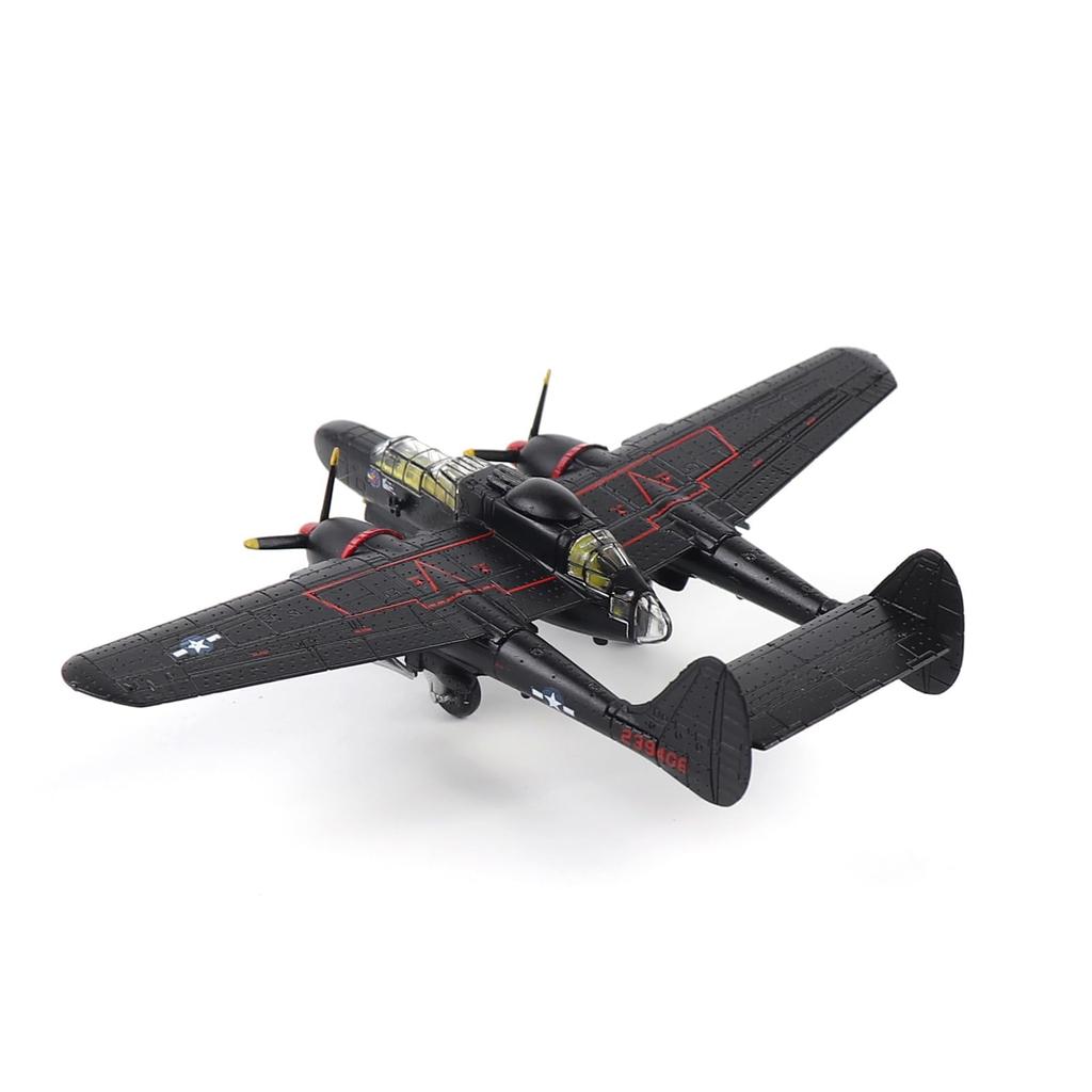 NUOTIE Black Widow Widow In Black Metal Fighter Model World War II Diecast Metal Model Military Collectibles Gifts 1144 P-61B &