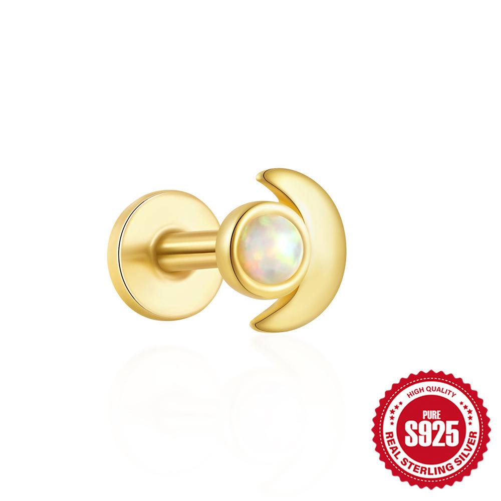 Серьги-пусеты из стерлингового серебра 925 пробы, в форме капли, треугольника, с гранатом и опалом