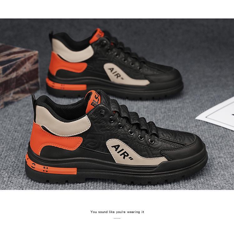 Men's Thick-Soled Casual Work Boots and Hiking Shoes