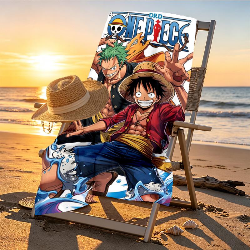Дизайн пляжного полотенца с принтом One Piece, Мягкое, Легкое. для дома, ванной, спа, бассейна, йоги, серфинга, кемпинга, подарок семье, другу