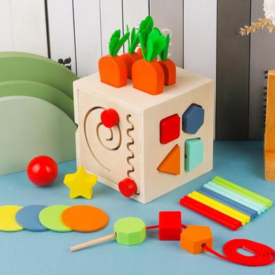 Деревянная игрушка Монтессори, развивающие игрушки, сенсорные обучающие игрушки для дошкольников, сортировщик цветов и форм для