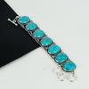 Dainty Turquoise Gemstone Handmade 925 Sterling Silver Bracelet, Turquoise Bracelet For Wife , Unisex Bracelet, Anniversary Gift