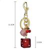Dice Cherry Keychain Pendant Luxury Bag Pendant Keychain Creative Versatile Backpack Decoration Accessories Gifts