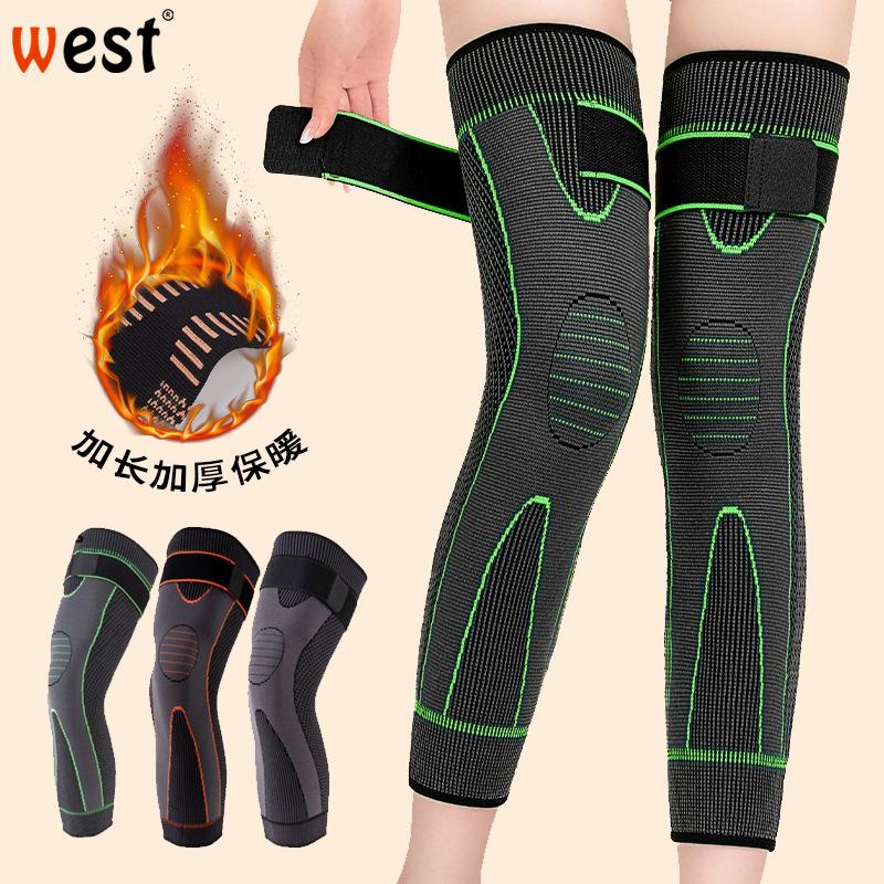 Men's Fleece-Lined Knee Support Sleeves - Non-Slip, Warm Compression for Sports and Cold Legs