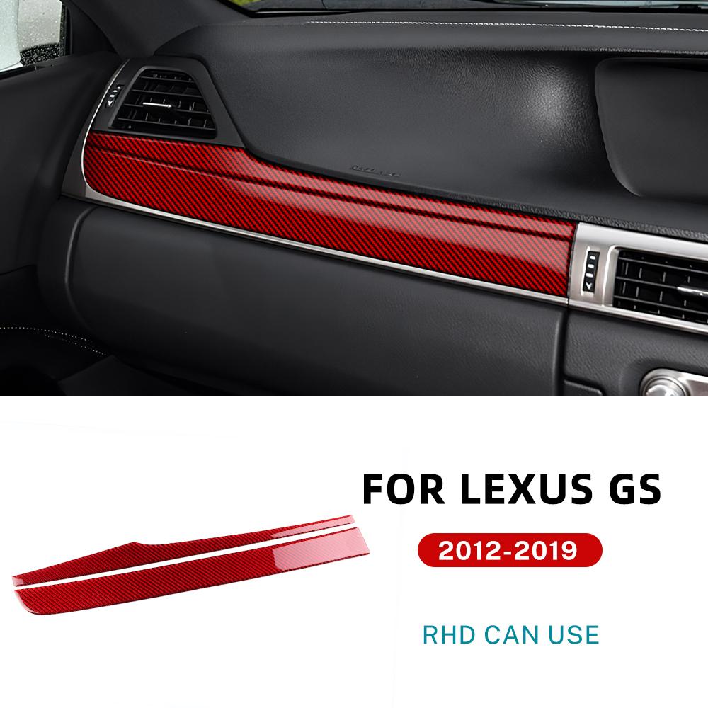 Настоящая мягкая наклейка из углеродного волокна для Lexus GS F 2012 2013 2014 2015 2016 2017 2018 LHD RHD Панель центральной консоли пассажирской стороны автомобиля