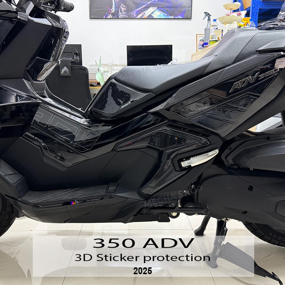 Мотоциклетные 3D-смоляные наклейки для защиты зажигания для ADV 350 2025 Аксессуары Наклейки ADV350 Декали на обтекатель Комплект накладок на бак