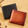 RFID Blocking Genuine Leather Wallets for Men, Large Capacity Top Layer Cowhide Bifold Vintage Wallet with 2 ID Window Gifts for Him